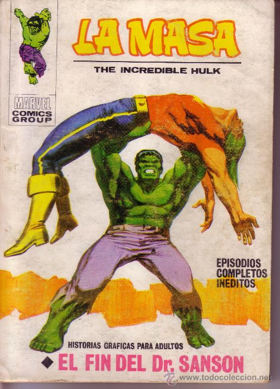 C&oacute;mics: LA MASA - EL INCREIBLE HULK - EL FIN DEL DR. SANSON - VERTICE N&ordm; 20 - Foto 1