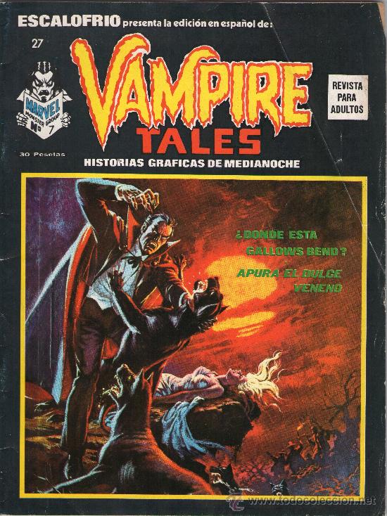 C&oacute;mics: ESCALOFR&Iacute;O - N&ordm; 27 - VAMPIRE TALES - EDICIONES VERTICE - A&Ntilde;O 1975. - Foto 1