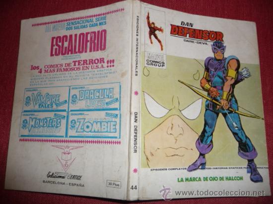 C&oacute;mics: DAN DEFENSOR. V&Eacute;RTICE. VOL 1. N&ordm; 44. 30 PTAS. - Foto 3