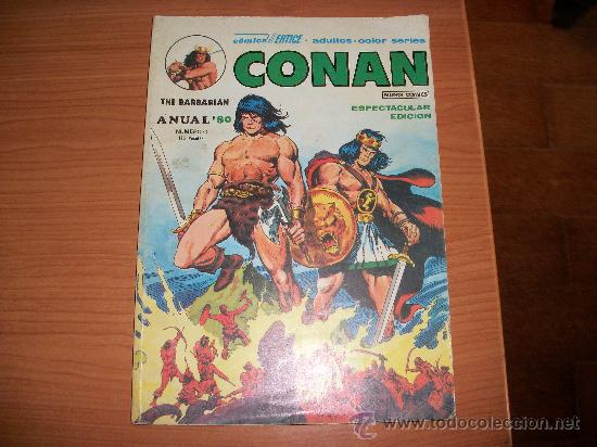 C&oacute;mics: CONAN ANUAL A&Ntilde;O 1980 EDICIONES VERTICE IMPECABLE DE ALMACEN A ESTRENAR - Foto 1