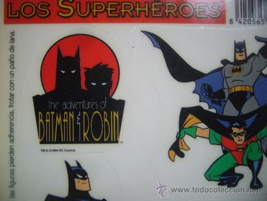 hoja los superhéroes pegatinas batman y robin - - Compra venta en  todocoleccion