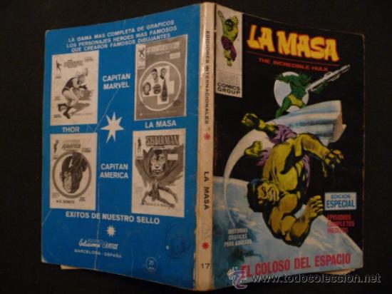 C&oacute;mics: LA MASA. N&ordm; 17. V&Eacute;RTICE. TACO. 25 PTAS - Foto 2