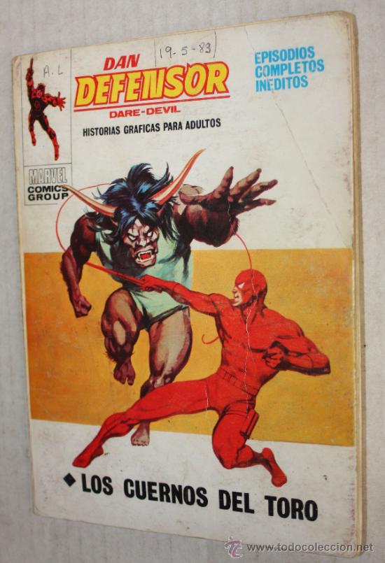 C&oacute;mics: DAN DEFENSOR (DAREDEVIL)  N&ordm; 33 (VERTICE TACO): LOS CUERNOS DEL TORO - Foto 1