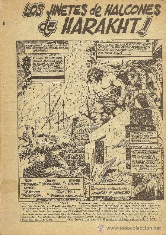 C&oacute;mics: CONAN EL BARBARO. VERTICE. NUMEROS 21, 23, 25, 31, 33, 34 +&hellip; - Foto 7