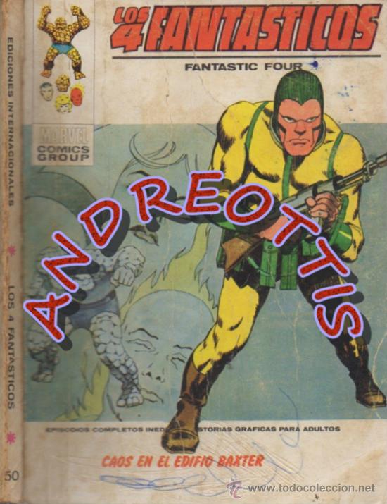 C&oacute;mics: LOS 4 FANTASTICOS, EDITORIAL VERTICE, V.1 N. 50, CAOS EN EL EDIFICIO BAXTER - Foto 1