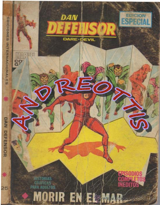 C&oacute;mics: DAN DEFENSOR (DARE-DEVIL), EDITORIAL VERTICE, V.1 N. 25, MORIR EN EL MAR - Foto 1