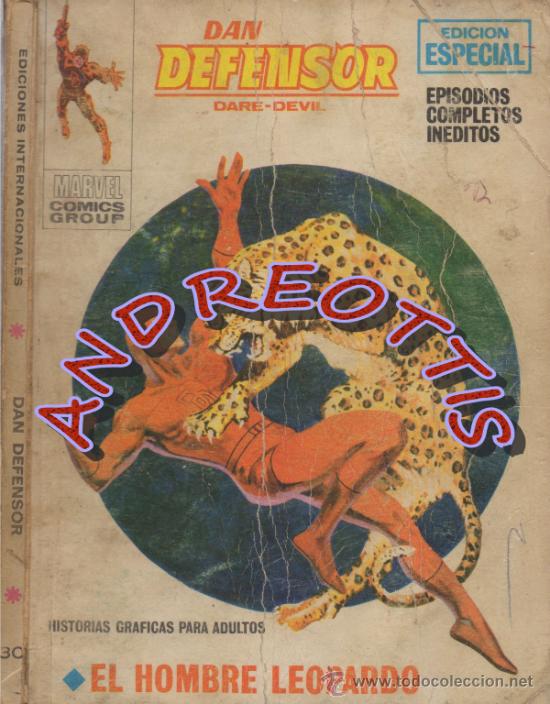 C&oacute;mics: DAN DEFENSOR (DARE-DEVIL), EDITORIAL VERTICE, V.1 N. 30, EL HOMBRE LEOPARDO - Foto 1