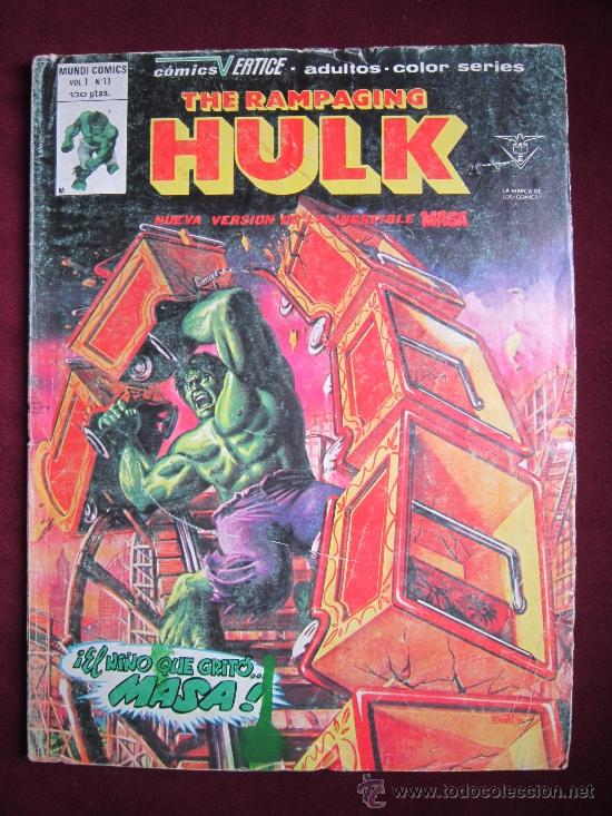 C&oacute;mics: The Rampaging Hulk. N&ordm; 11. Nueva versi&oacute;n de  La Masa. Vertice. - Foto 1