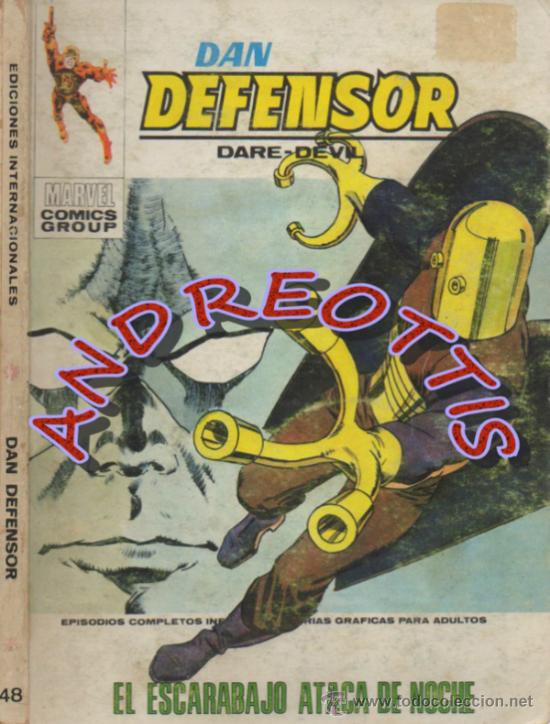 C&oacute;mics: DAN DEFENSOR (DARE-DEVIL), EDITORIAL VERTICE, V.1 N. 48, EL ESCARABAJO ATACA DE NOCHE - Foto 1