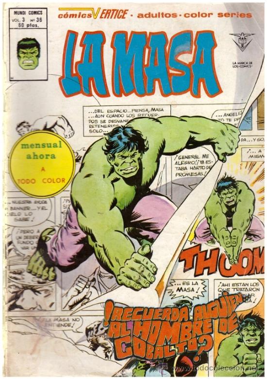 C&oacute;mics: Comic La Masa (Hulk) - Mundi Comics Vertice, Vol. 3, n&ordm; 36 - Foto 1