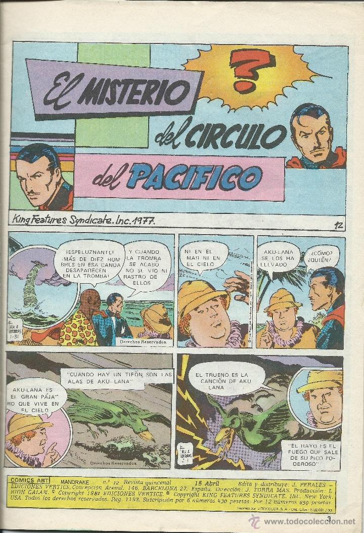 C&oacute;mics: COMIC MANDRAKE N&ordm; 12 - VERTICE - MERL&Iacute;N EL MAGO - Foto 2