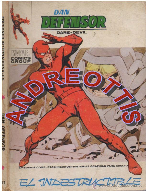 C&oacute;mics: DAN DEFENSOR (Dare Devil), VERTICE V.1, N. 41 , EL INDESTRUCTIBLE - Foto 1