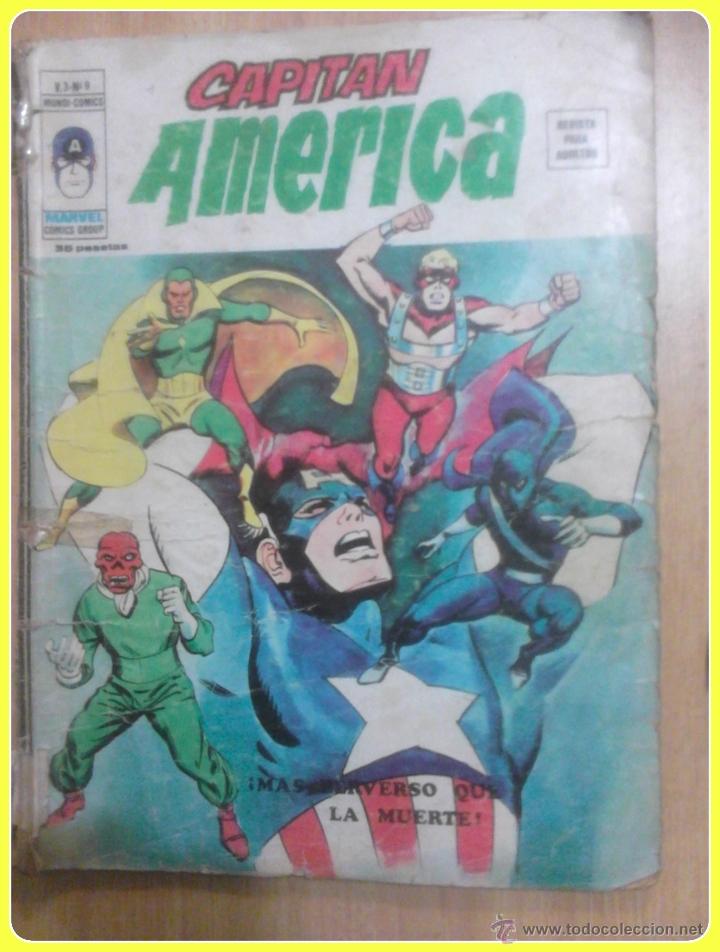C&oacute;mics: Capit&aacute;n Am&eacute;rica v 3 n&uacute;mero 9. V&eacute;rtice, 1974 - Foto 1