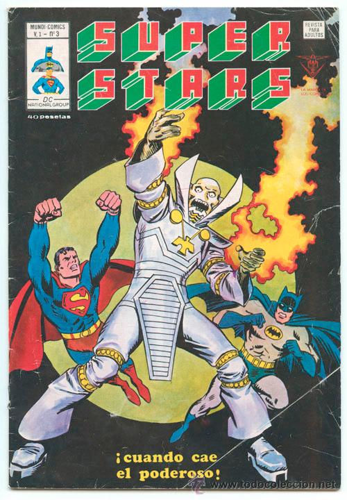 C&oacute;mics: SUPER STARS - V.1 - N&ordm; 3 - CUANDO CAE EL PODEROSO - MUNDI-COMICS - ED. VERTICE - 1978 - Foto 1