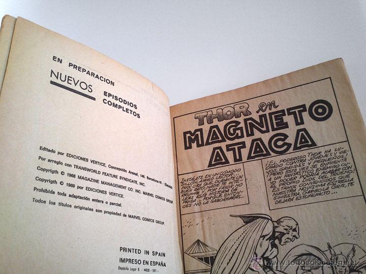 C&oacute;mics: THE MIGHTY THOR - N&ordm; 13 - MAGNETO ATACA - ED. VERTICE - 1971 - Foto 4