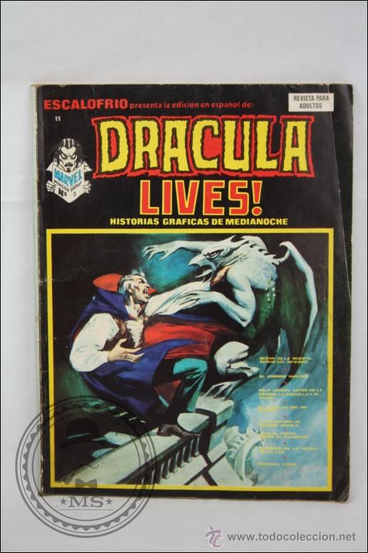 C&oacute;mics: Comic de Terror - Dr&aacute;cula Lives! - Escalofr&iacute;o 11 - N&uacute;mero 3 - Ediciones V&eacute;rtice / Marvel - Foto 1