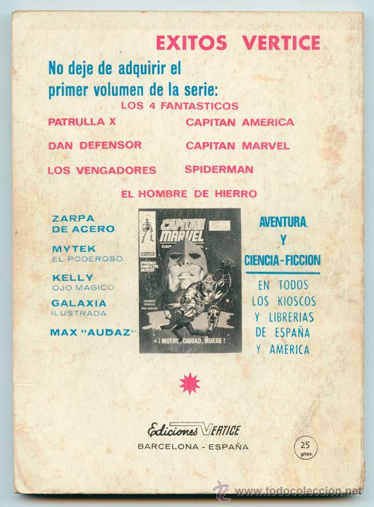 C&oacute;mics: DAN DEFENSOR (DARE-DEVIL) - N&ordm; 6 - &iexcl;TIERRA SALVAJE! - ED. VERTICE - 1970 - Foto 2