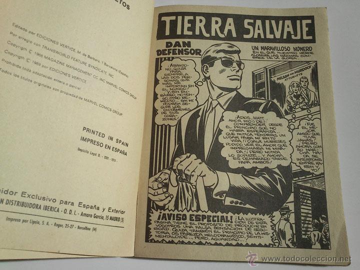 C&oacute;mics: DAN DEFENSOR (DARE-DEVIL) - N&ordm; 6 - &iexcl;TIERRA SALVAJE! - ED. VERTICE - 1970 - Foto 4