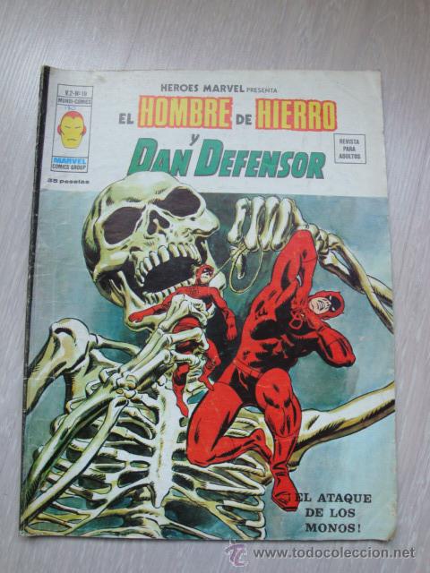 C&oacute;mics: HEROES MARVEL EL HOMBRE DE HIERRO Y DAN DEFENSOR V.2 N&ordm; 19 - Foto 1