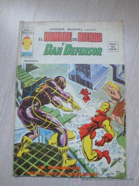 C&oacute;mics: HEROES MARVEL EL HOMBRE DE HIERRO Y DAN DEFENSOR V.2 N&ordm; 27 - Foto 1