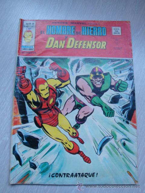 C&oacute;mics: HEROES MARVEL EL HOMBRE DE HIERRO Y DAN DEFENSOR V.2 N&ordm; 36 - Foto 1