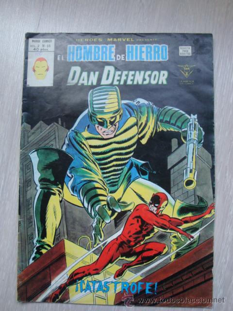 C&oacute;mics: HEROES MARVEL EL HOMBRE DE HIERRO Y DAN DEFENSOR V.2 N&ordm; 55 - Foto 1