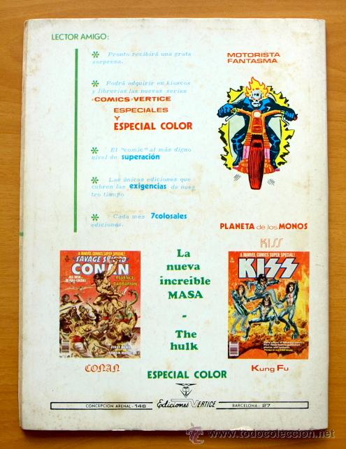 C&oacute;mics: El planeta de los monos n&ordm; 22 - Ediciones V&eacute;rtice 1974 - Foto 2