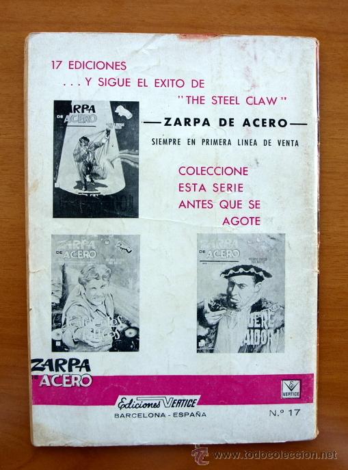 C&oacute;mics: Zarpa de acero, n&ordm; 17 - Grapa - Ediciones V&eacute;rtice 1965 - Foto 2