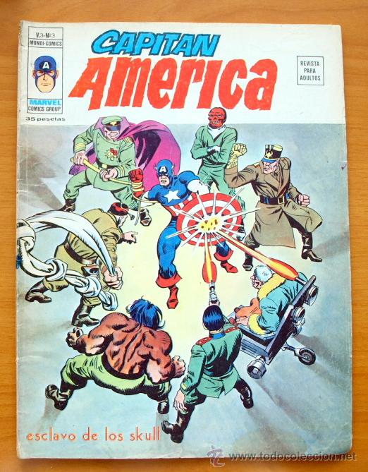 C&oacute;mics: Capit&aacute;n Am&eacute;rica, n&ordm; 3 - Ediciones V&eacute;rtice 1976 - V.3 - Foto 1