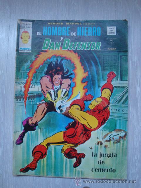 C&oacute;mics: HEROES MARVEL EL HOMBRE DE HIERRO Y DAN DEFENSOR V.2 N&ordm; 39 - Foto 1