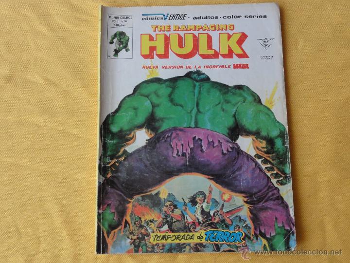C&oacute;mics: THE RAMPAGING HULK. VOL. 1 N&ordm; 14. VERTICE. - Foto 1