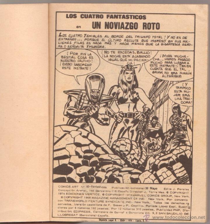 C&oacute;mics: LOS 4 FANTASTICOS N&ordm; 65 EDI, V&Eacute;RTICE - Foto 2