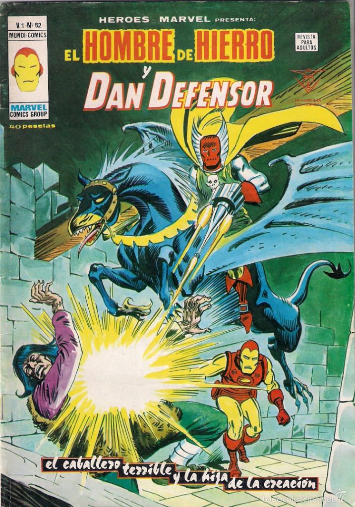 C&oacute;mics: H&eacute;roes M&aacute;rvel. Volumen 2. n&ordm; 52. El Hombre de Hierro y Dan Defensor. - Foto 1