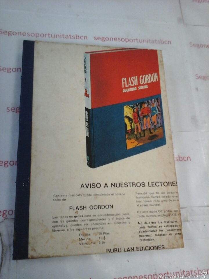 C&oacute;mics: TOMO &Uacute;NICO - FLASH GORDON - EDICI&Oacute;N V&Eacute;RTICE -V1.1974 - Foto 1