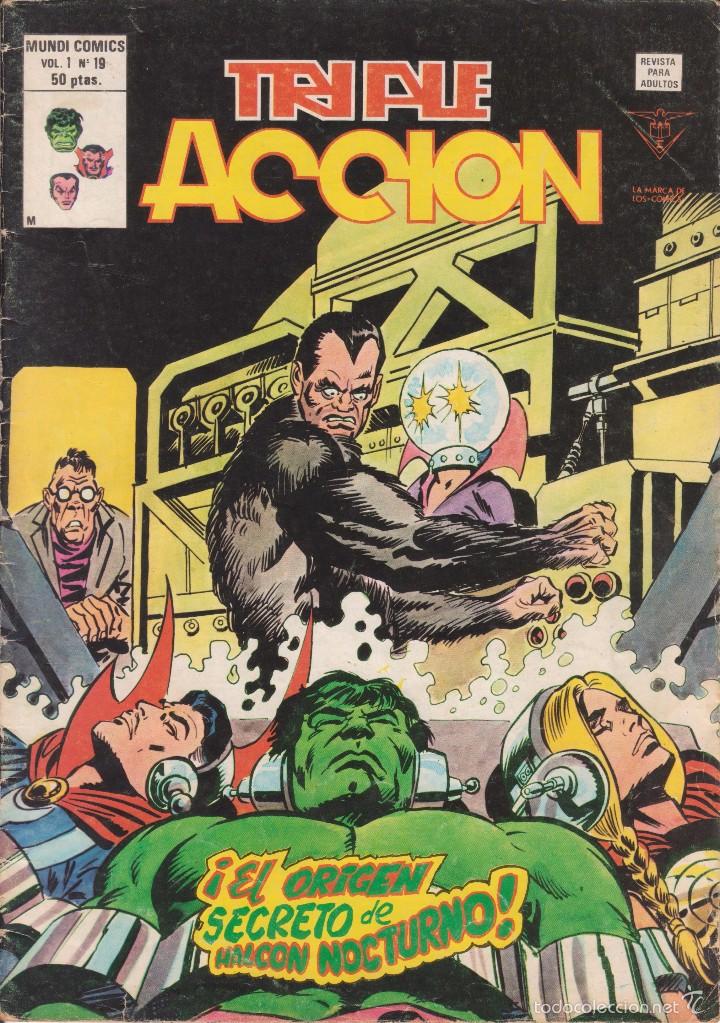 C&oacute;mics: COMIC V&Eacute;RTICE V.1 TRIPLE ACCI&Oacute;N N&ordm; 19 EXCELENTE ESTADO - Foto 1