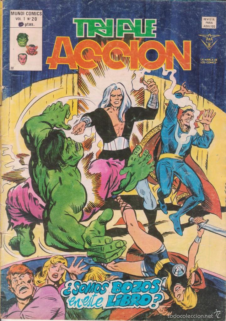 C&oacute;mics: COMIC V&Eacute;RTICE V.1 TRIPLE ACCI&Oacute;N N&ordm; 20 BUEN ESTADO - Foto 1
