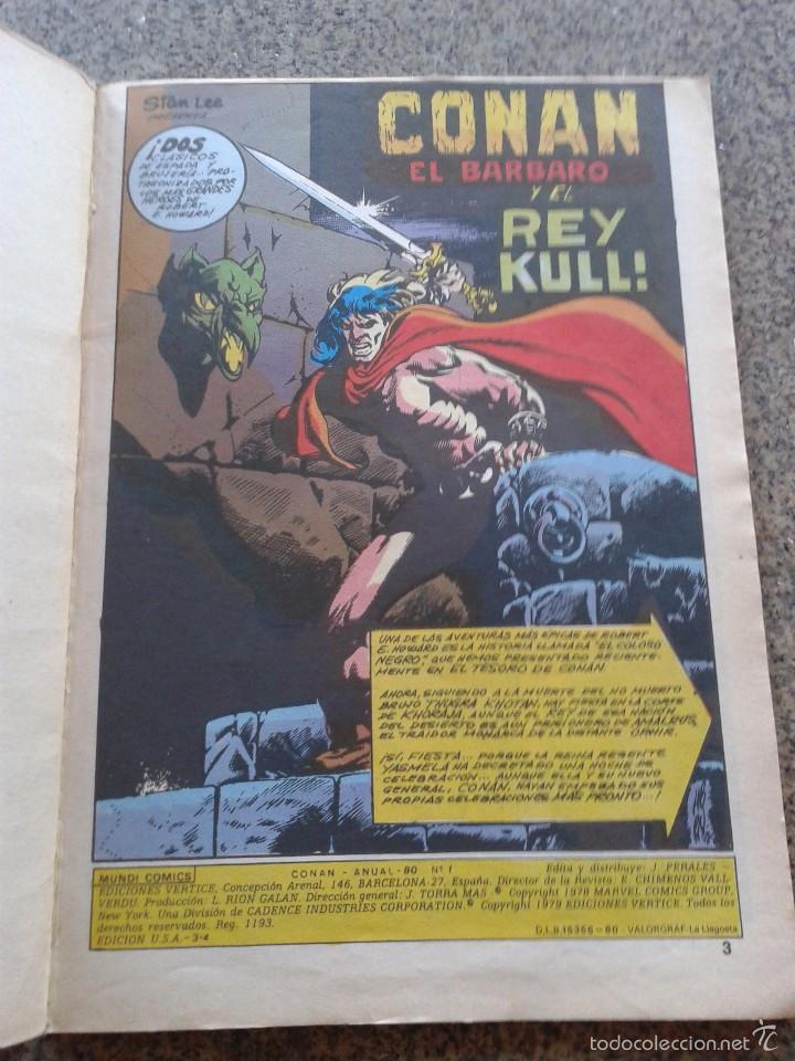 C&oacute;mics: CONAN -- ANUAL, 80 -- N&ordm; 1 -- MUNDI COMICS -- VERTICE -- - Foto 2