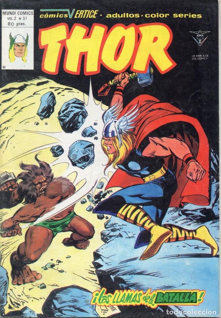 C&oacute;mics: COMIC VERTICE 1980 THOR VOL2 N&ordm; 51 (EXCELENTE ESTADO) - Foto 1