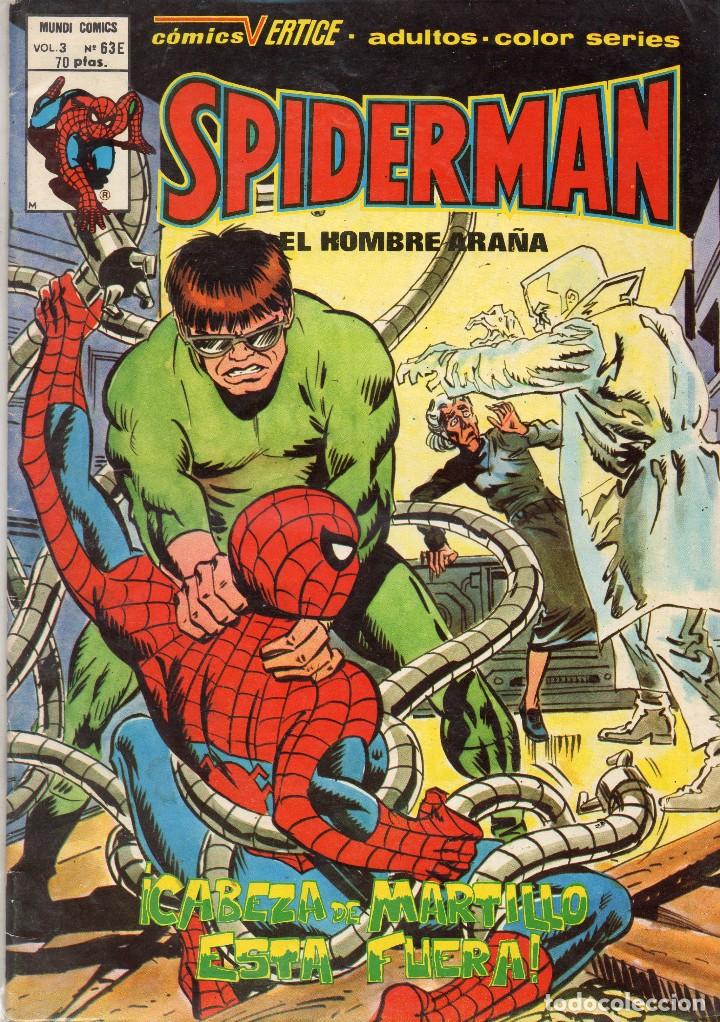 C&oacute;mics: COMIC VERTICE 1980 SPIDERMAN VOL3 N&ordm; 63-E (MUY BUEN ESTADO) - Foto 1