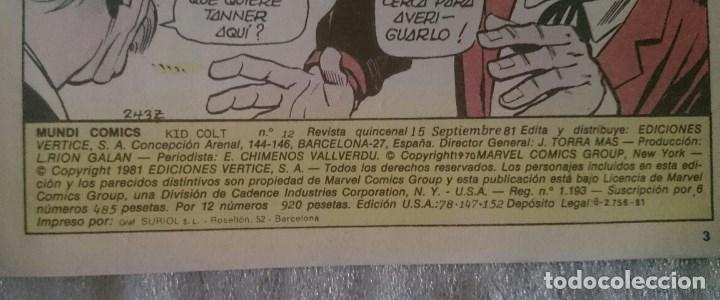 C&oacute;mics: Kid Colt y L&aacute;tigo Kid n&ordm; 12. V&eacute;rtice, 1981. - Foto 3