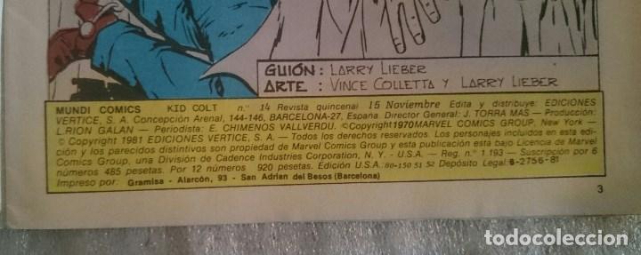 C&oacute;mics: Kid Colt y L&aacute;tigo Kid n&ordm; 14. V&eacute;rtice, 1981. - Foto 3