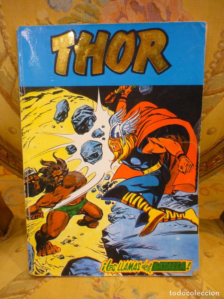 C&oacute;mics: &Aacute;LBUM CONTENIENDO 4 N&Uacute;MEROS DE THOR Y UNO DE LA MASA. EDICIONES V&Eacute;RTICE 1.980. - Foto 1