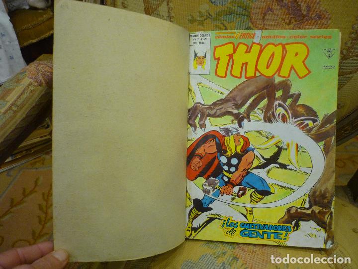 C&oacute;mics: &Aacute;LBUM CONTENIENDO 4 N&Uacute;MEROS DE THOR Y UNO DE LA MASA. EDICIONES V&Eacute;RTICE 1.980. - Foto 4