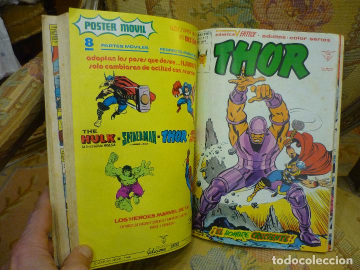 C&oacute;mics: &Aacute;LBUM CONTENIENDO 4 N&Uacute;MEROS DE THOR Y UNO DE LA MASA. EDICIONES V&Eacute;RTICE 1.980. - Foto 6
