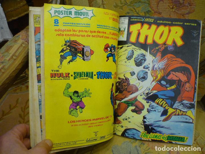 C&oacute;mics: &Aacute;LBUM CONTENIENDO 4 N&Uacute;MEROS DE THOR Y UNO DE LA MASA. EDICIONES V&Eacute;RTICE 1.980. - Foto 7