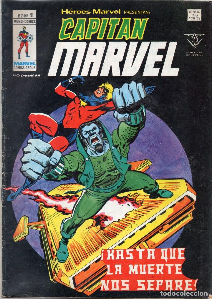 C&oacute;mics: COMIC VERTICE 1979 HEROES MARVEL VOL2 N&ordm; 51 CAPITAN MARVEL (BUEN ESTADO) - Foto 1