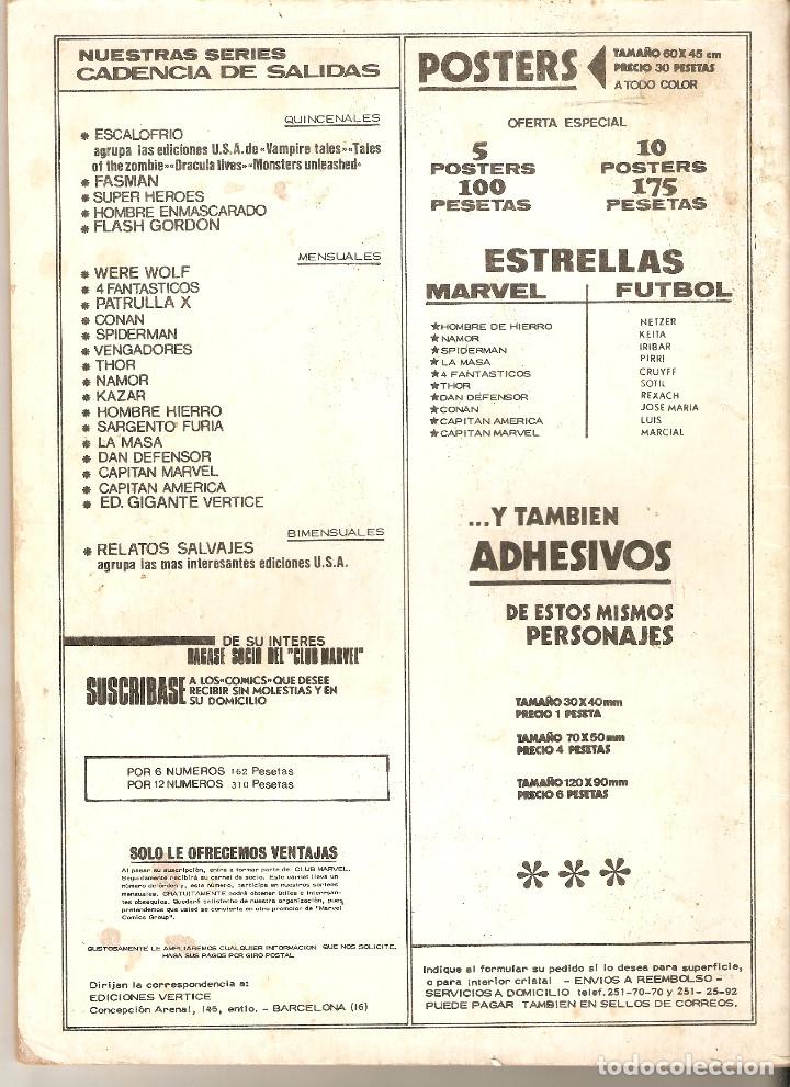 C&oacute;mics: V&Eacute;RTICE VOL. 2 DAN DEFENSOR N&ordm; 4 - 1974 - 30 PTS - LA MUERTE RONDA LA CIUDAD - Foto 2