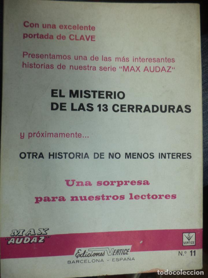 C&oacute;mics: Max Audaz n&ordm;11.V&eacute;rtice grapa 1965. - Foto 2