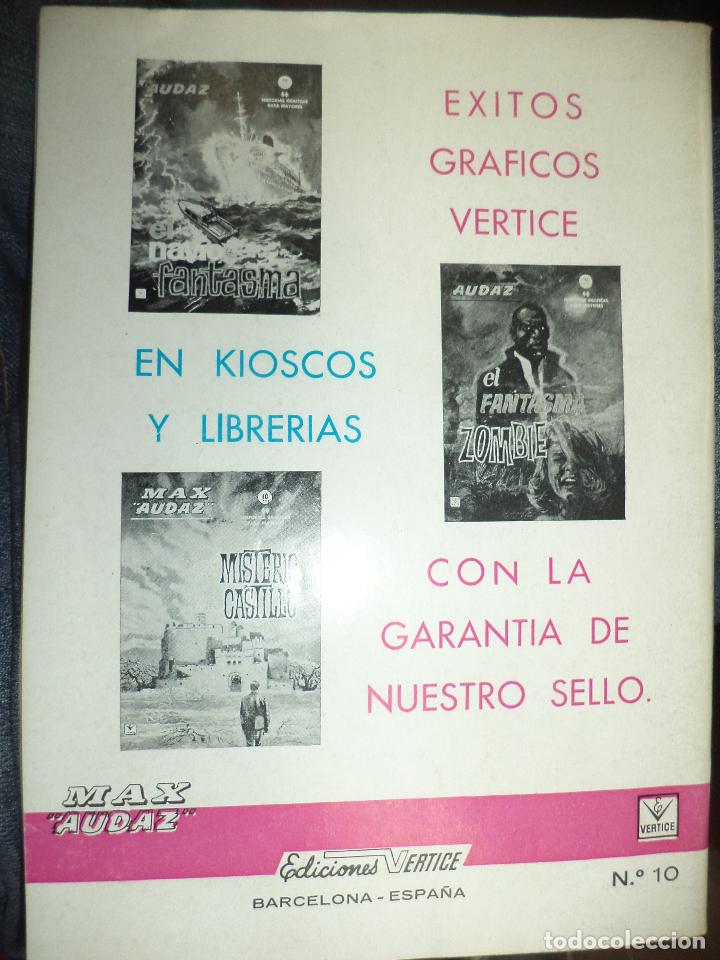 C&oacute;mics: Max Audaz n&ordm; 10.V&eacute;rtice grapa 1965.MBE. - Foto 2