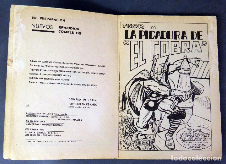 C&oacute;mics: Marvel Comics Thor n&ordm; 14 La picadura del cobra Ediciones V&eacute;rtice Taco 1971 - Foto 3